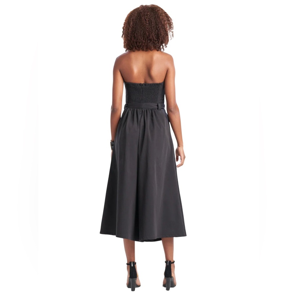 Natori Women’s XL Black Strapless Wide-Leg Cropped Jumpsuit - Picture 9 of 10